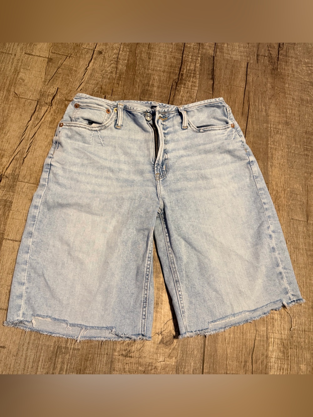 American Eagle Outfitters Light Blue Denim Bermuda Shorts